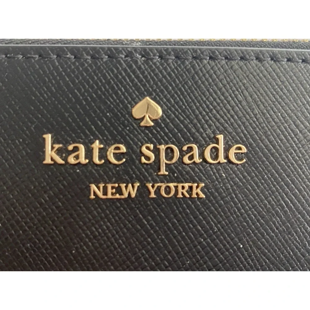 Kate Spade‎ Medium Wristlet Leather Wallet Black New